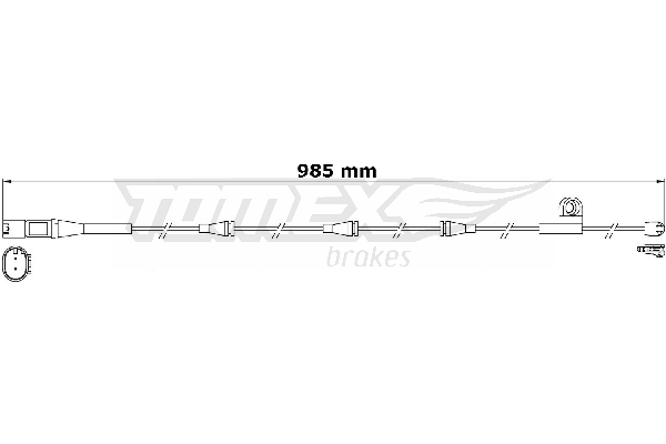 Výstražný kontakt, opotřebení obložení TOMEX Brakes